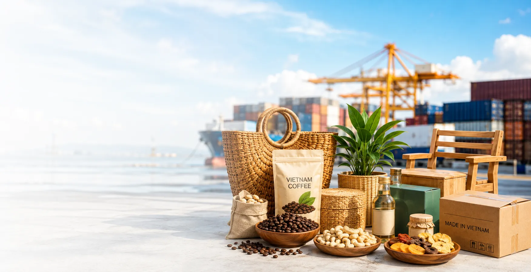 Vietnam export products including coffee dried fruits handicrafts furniture and supplier support