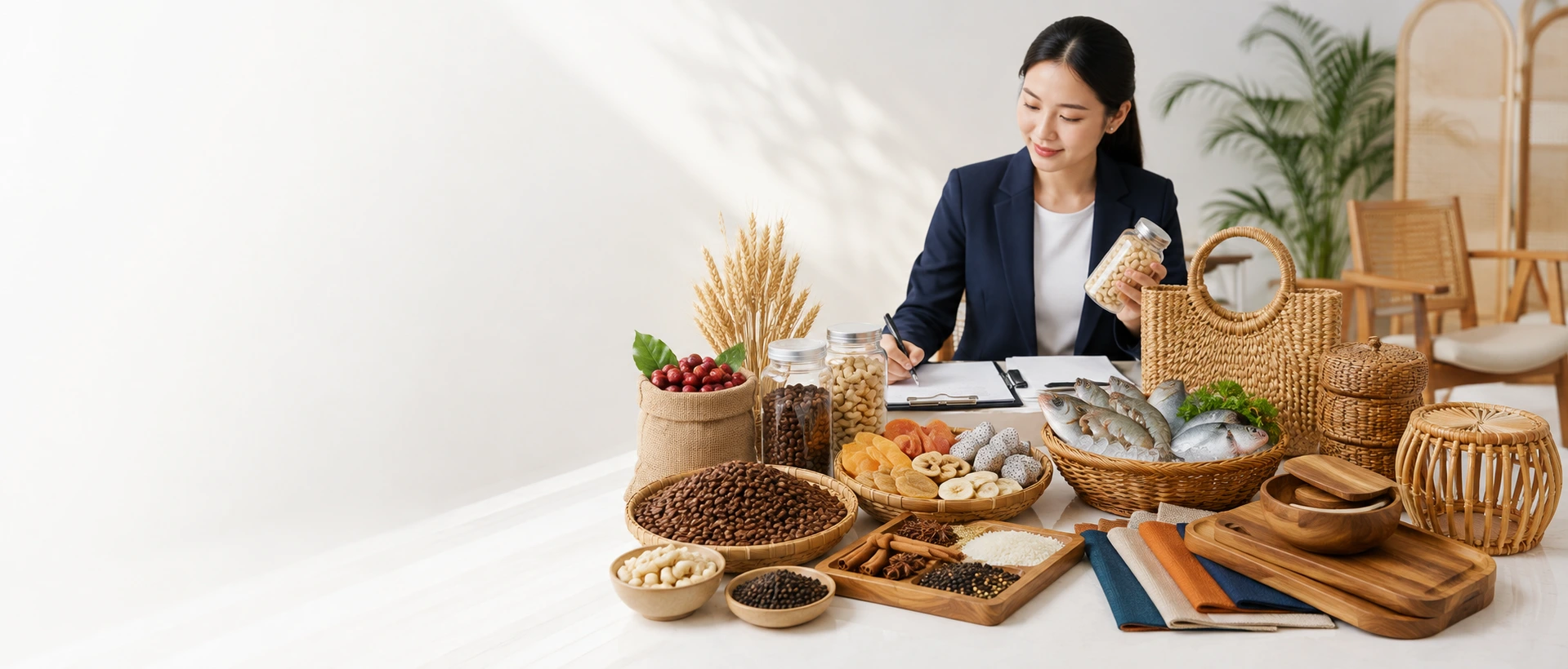 Vietnam product categories including agricultural products seafood dried fruits handicrafts and furniture
