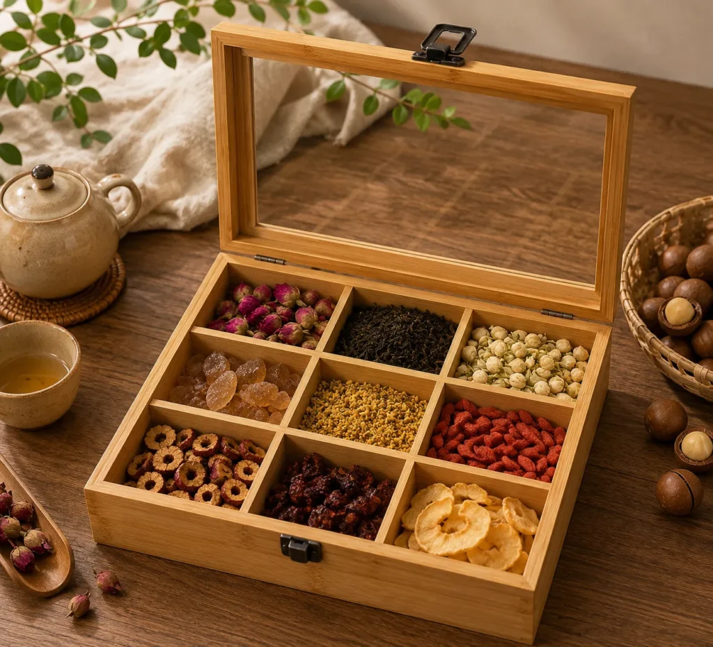 Handcrafted bamboo box made in Vietnam
